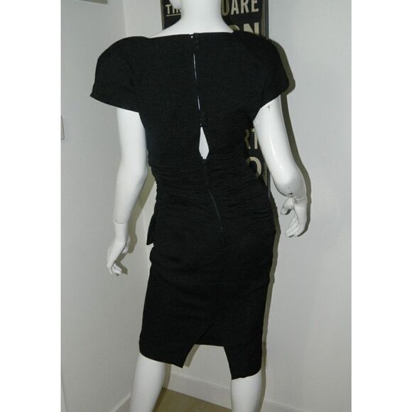 BB Collections Dress Size 4 Black Vintage 80's Cocktail Open Back Made USA - Picture 2 of 16